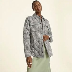 J. Crew Black and White Quilted Jacket